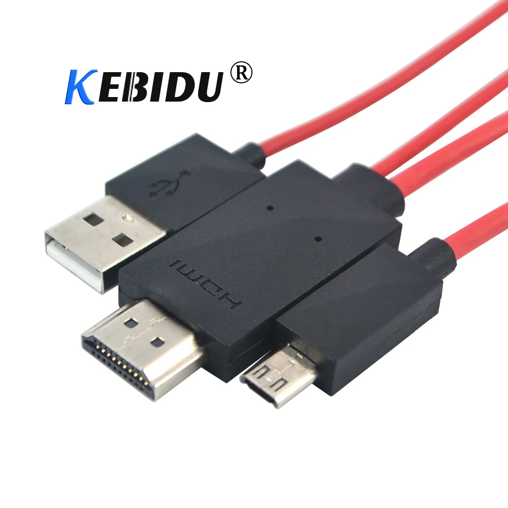 Kebidu Micro USB 5Pin 11 Pin к HDMI совместимый HDTV адаптер AV видео кабель 1080p HD для Samsung Galaxy