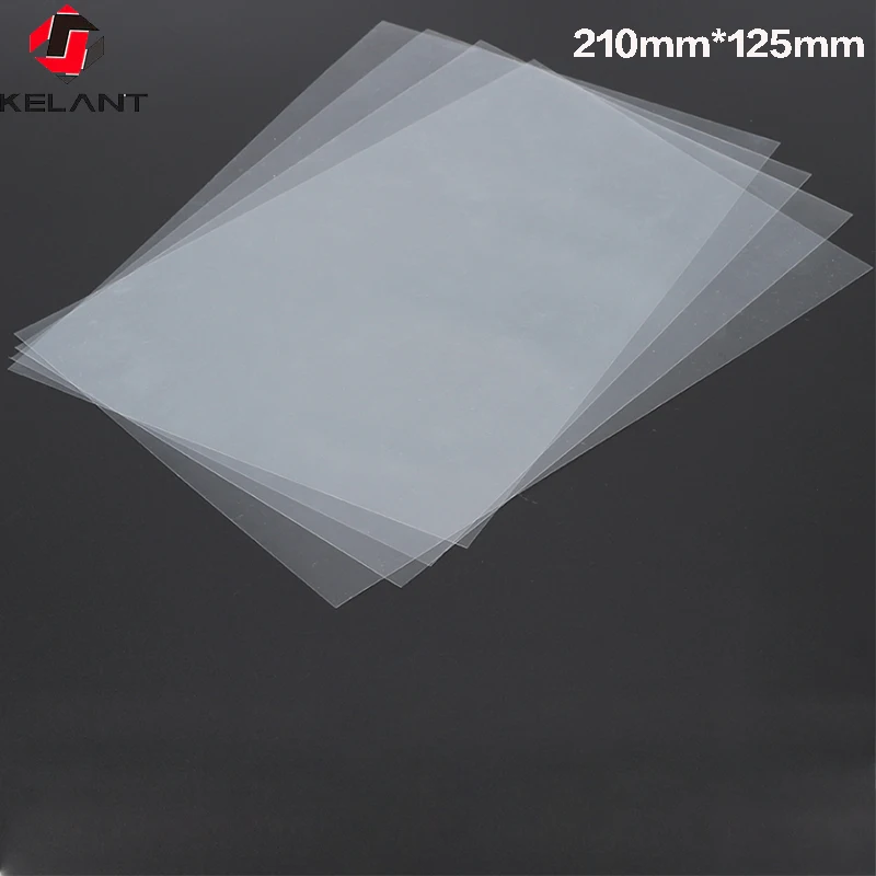 1 / 5 / 10Pieces FEP Sheet/Film For kelant 3D Printer 0.15-0.2mm Fep 210x125mm forD200 3d Impresora Filamentos parts accessories