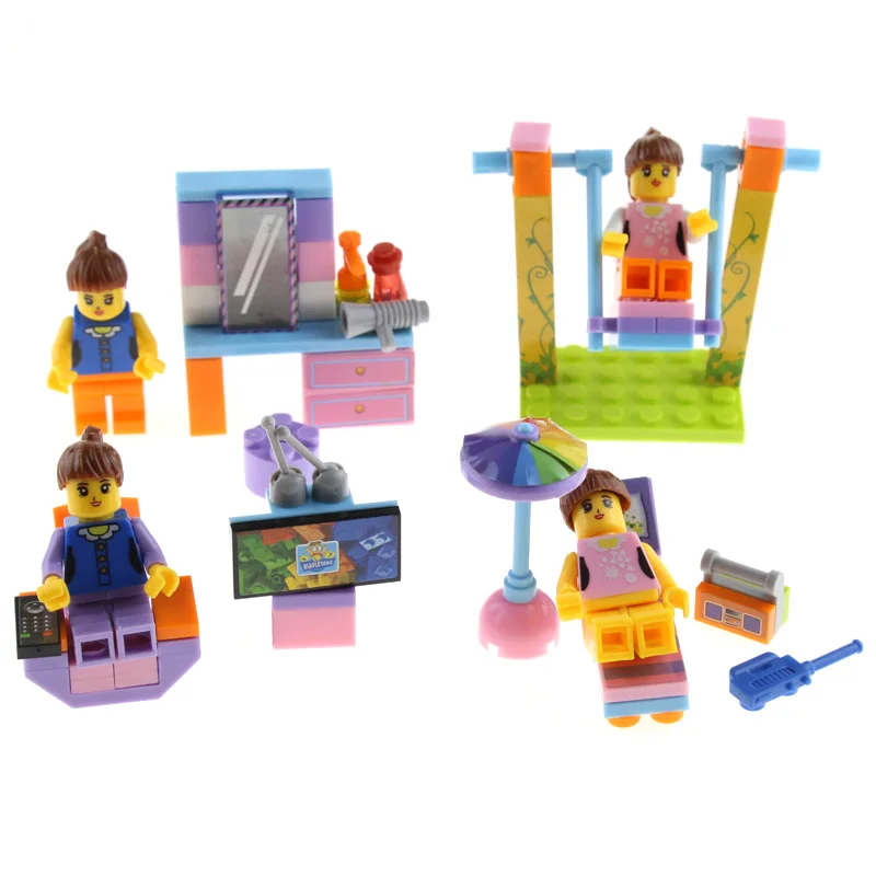 1 шт. друзья девочки мини куклы игрушки модельный комплект комод гостиная качели