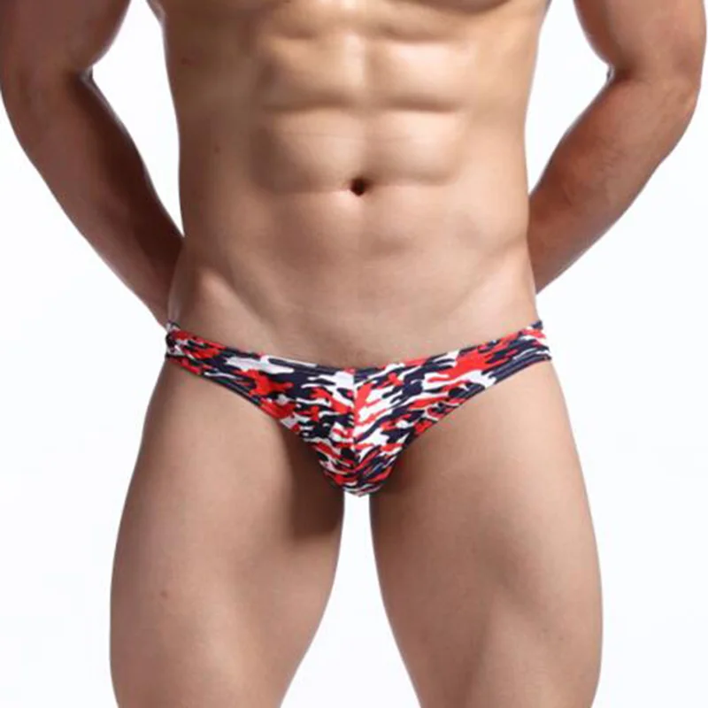 2017 Модные мужские сексуальные хлопковые камуфляжные повышающие мини трусы
