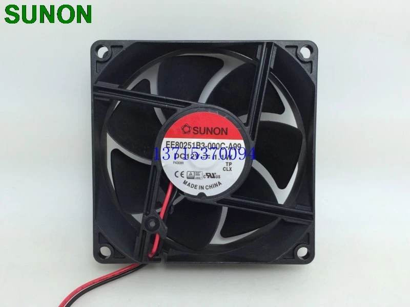 

For Sunon EE80251B3-000C-A99 8025 80*80*25 mm 12V 1.1W power supply fan dual ball bearing