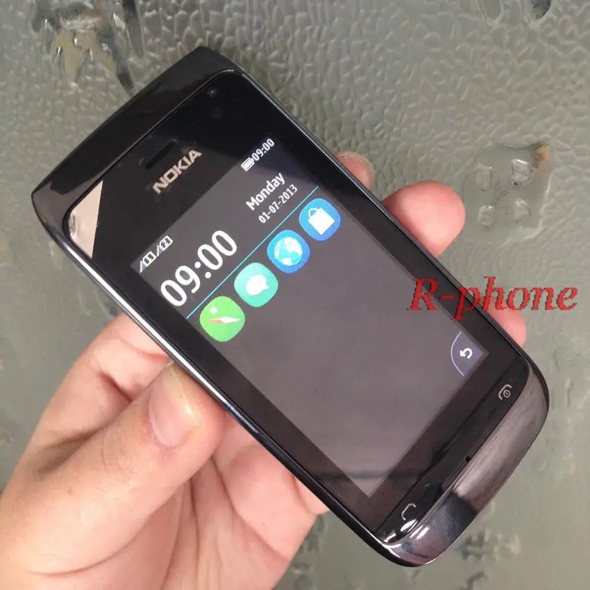 Восстановленный Мобильный телефон Nokia Asha 308 с двумя sim-картами GSM разблокированный мобильный телефон