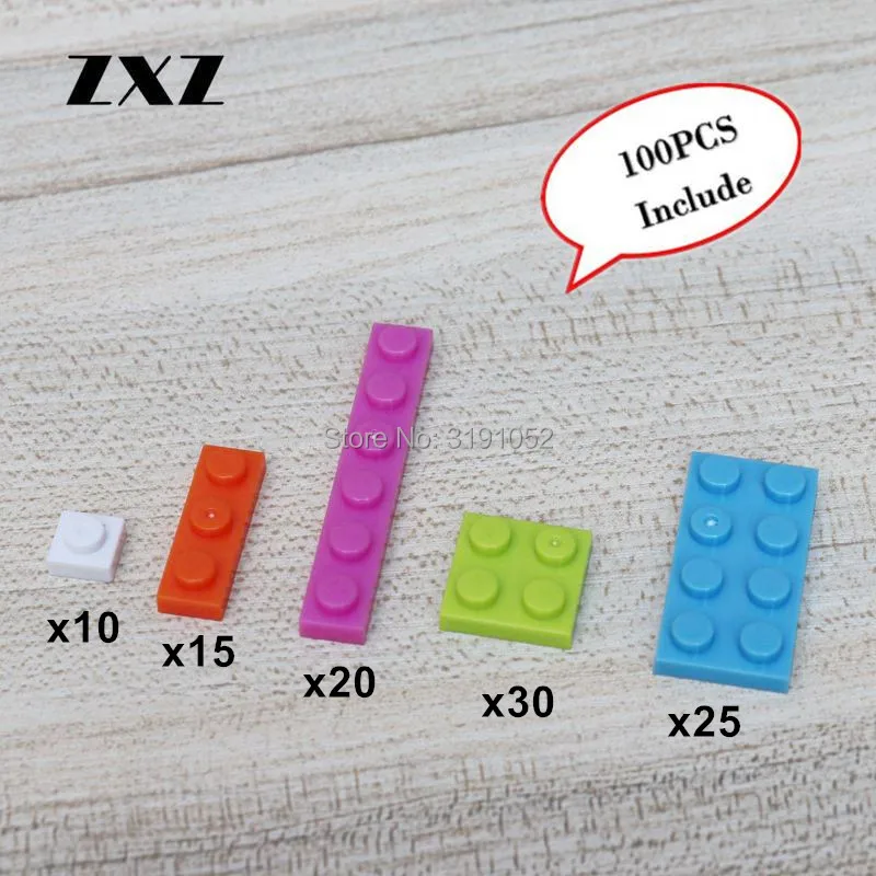 Объемные короткие блоки пластиковые строительные кирпичи пластина 1x1x3 1x6 2x2x4