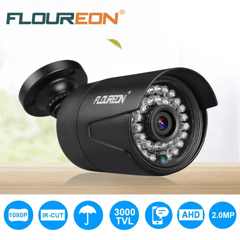 FLOUREON 1080P 2.0MP 3000TVL PAL аналоговая камера Водонепроницаемый Открытый CCTV DVR комплект
