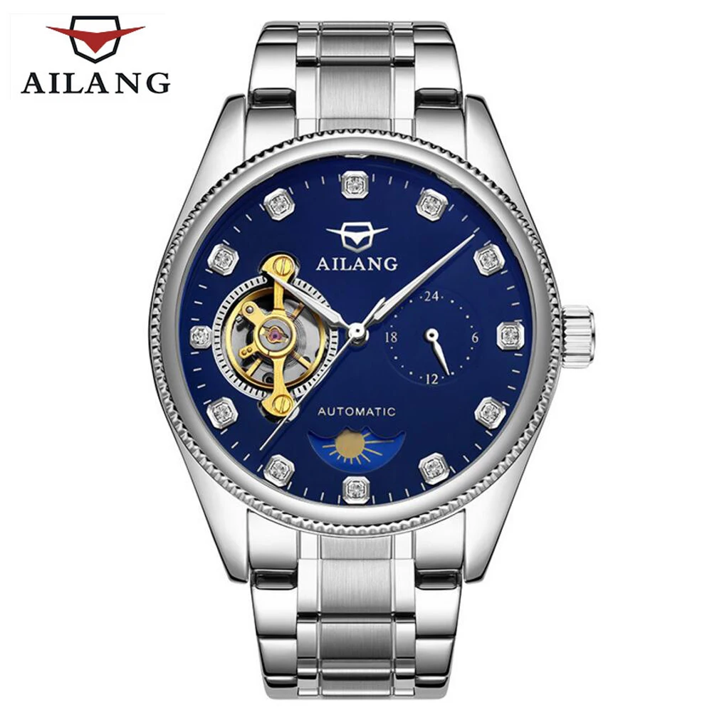 

AILANG Men Automatic Mechanical Watches Tourbillon Top Brand Luxury Stainless Steel Watch Mens Sport Wrist Watch Male relogio