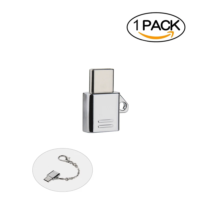 1-Pack Silver Suntaiho Micro usb type C OTG адаптер Micro USB для USB 3,1 type C Мужской OTG адаптер для samsung S8 S9 Plus Note 8 LG для Macbook - Цвет: 1-Pack Silver