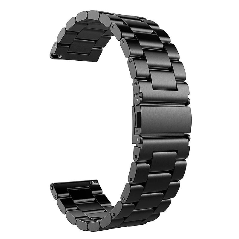 Steel Black EXRIZU Milan часы на магнитном ремешке из Нержавеющей Стали Наручные Ремни металлический браслет для Xiaomi Mijia кварцевые Смарт-часы Amazfit Bip 1 2 - Цвет: Steel Black