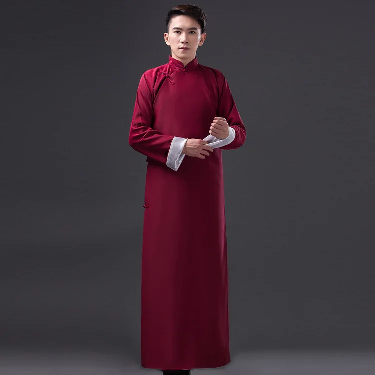 

Chinese Man Han Clothing Teacher Clothing Youth Students Cosplay Robe Costume Minister Traditional Ancient Costume