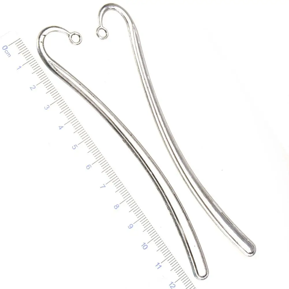10567 silver 125mm Закладки канцелярские офисные аксессуары для поставщиков для рукоделия DIY амулеты большие кривые серебряные перья ювелирные изделия компоненты 5 шт - Цвет: 10567 silver 125mm