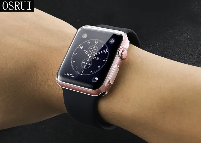 Чехол для часов Apple Watch band 44 мм 40 мм 42 мм 38 мм мягкий силиконовый защитный чехол Apple Watch 4 5 чехол Аксессуары iwatch 4/3/2