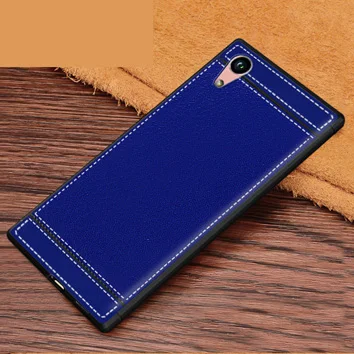 Funda для Sony Xperia xa1 Ultra G3221 G3223 Чехол кожаный мягкий черный силиконовый чехол для Sony Xperia xa1 Ultra Dual G3212 G3226 - Цвет: Синий