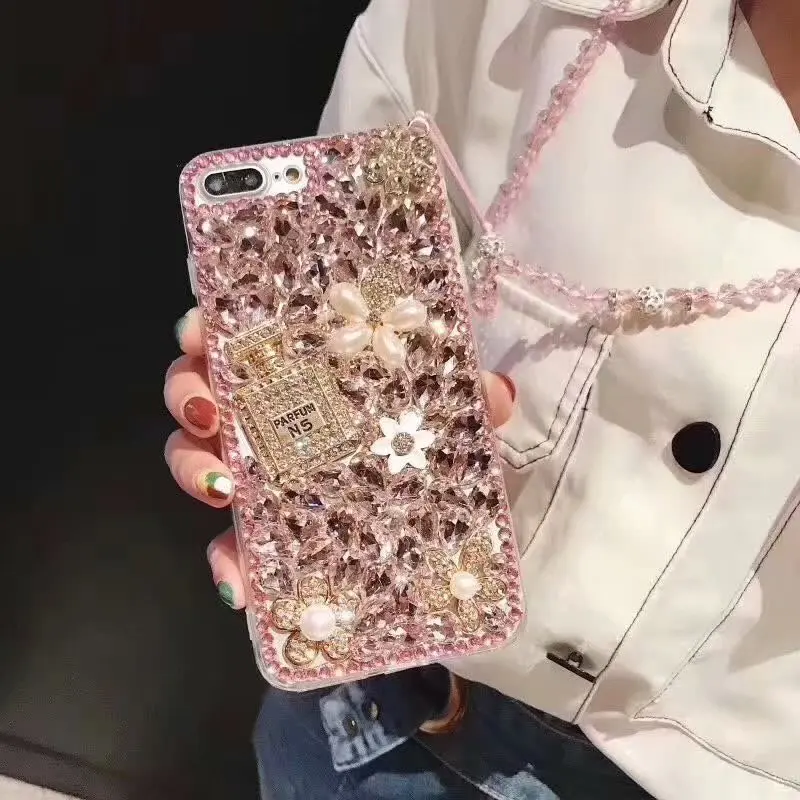 Чехол XINGDUO с 3D бриллиантами жемчужинами и стразами для iphone 6 6S 7 8 Plus роскошный