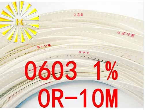 

170valuesx50шт = 8500 шт 0603 SMD резистор набор Ассорти набор 0R-1M Ом 1% Образец комплект образец мешок предохранитель
