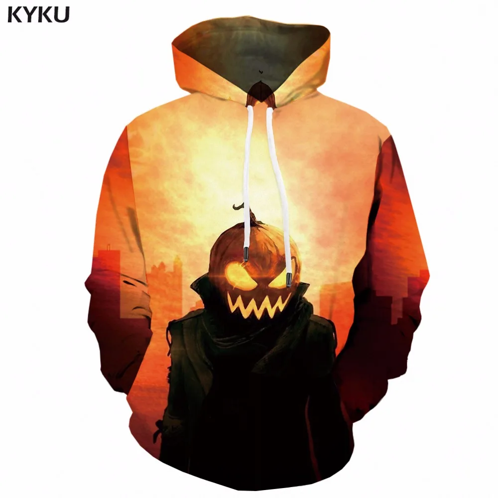 KYKU 3d толстовки для мужчин Тыква Хэллоуин Толстовка Косплей панк рок одежда Аниме