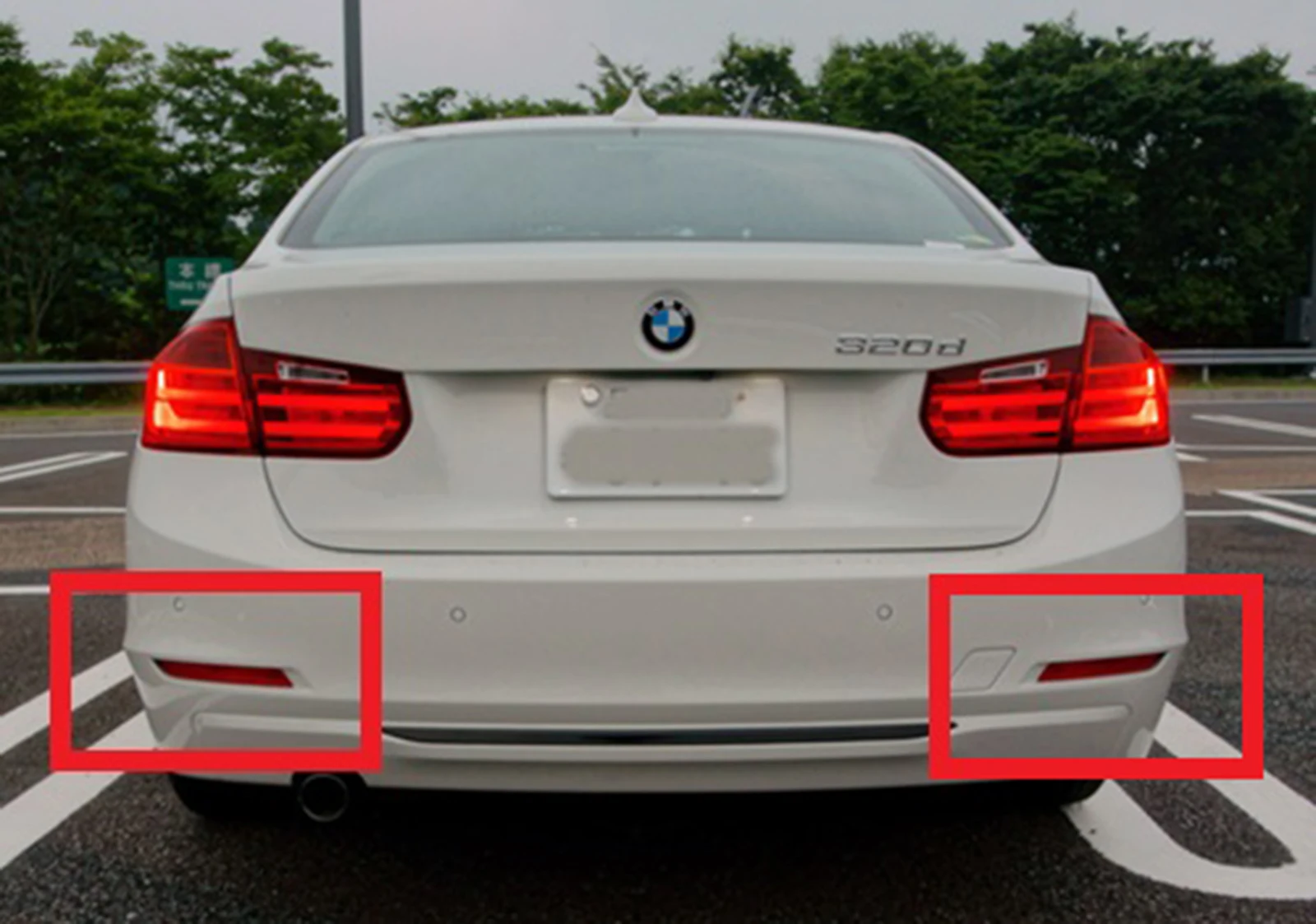 Светодиодный отражатель заднего бампера ANGRONG стоп сигнал для BMW F30 F31 F32 F33 F34 F35