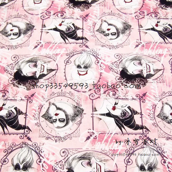 105*50 см, 1 шт., волшебная ткань, хлопок, ткань Telas Patchwork, Disny Wicked, набивная ткань, ведьма, шитье, сделай сам, одежда для стеганого шитья
