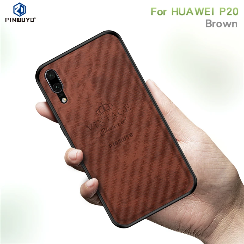 For Huawei P20 Case Cover Vintage PU Leather PC Hard Fitted Cases Protection Phone Shell 5.8'' | Мобильные телефоны и