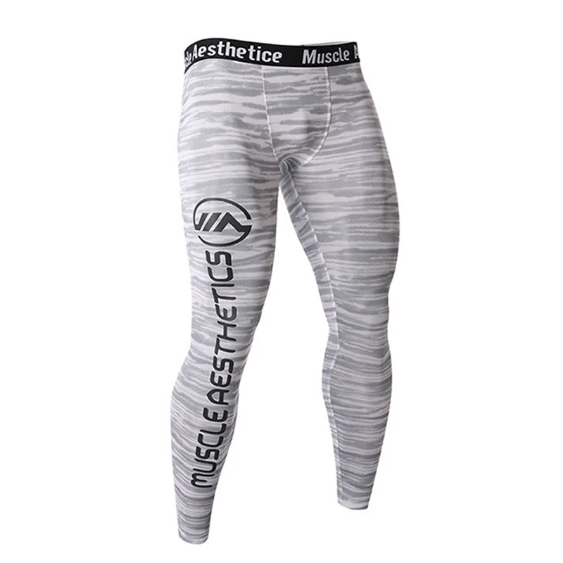 Мужские компрессионные облегающие леггинсы для бега спортивные мужские штаны