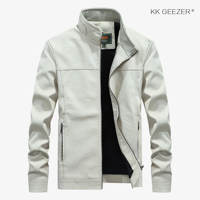 Куртка для мужчин вышивка бейсбол куртки осень Pu кожаные пальто Slim Fit колледж