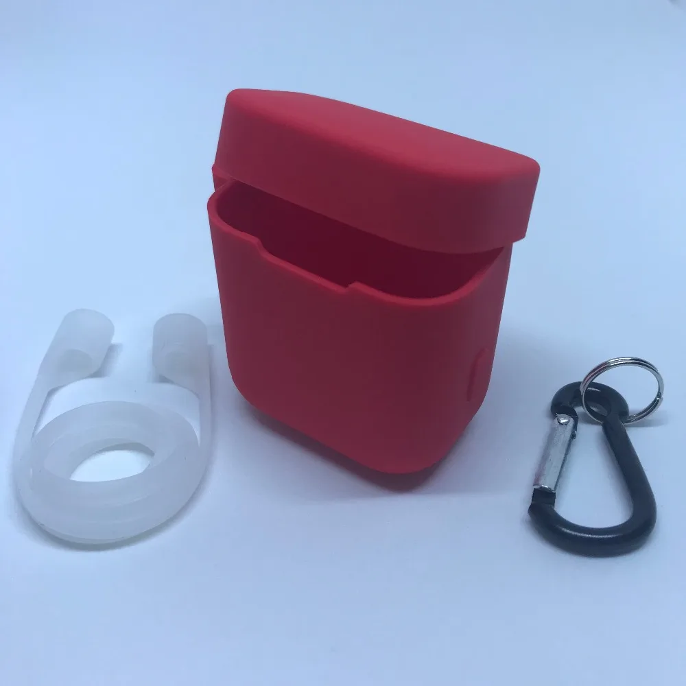 Чехол для наушников для Xiaomi Airdots Pro, зарядная коробка для Xiaomi Air TWS, силиконовый защитный чехол+ ремень против потери+ карабин