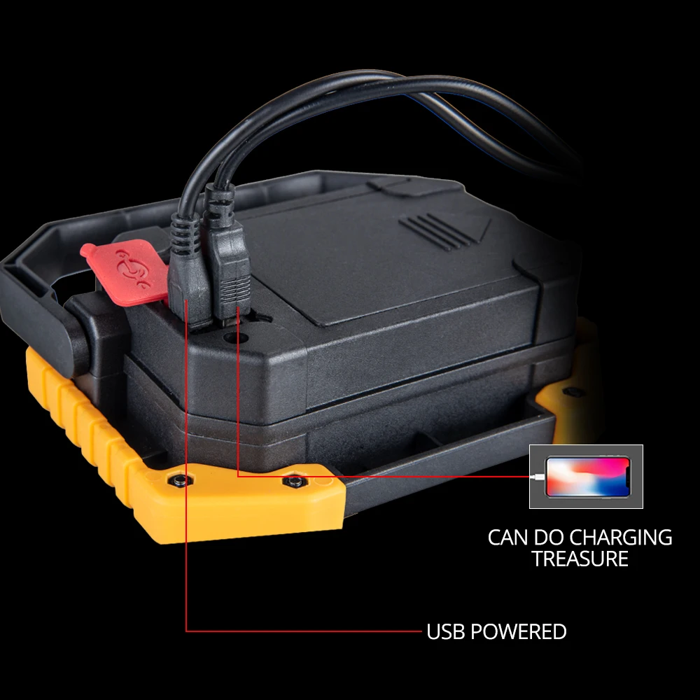 

30W Portable LED Floodlight 400 Lumen 3 Modes 5V USB Rechargeable Reflector Spotlight Outdoor Emergency Spotlight 18650 Battery