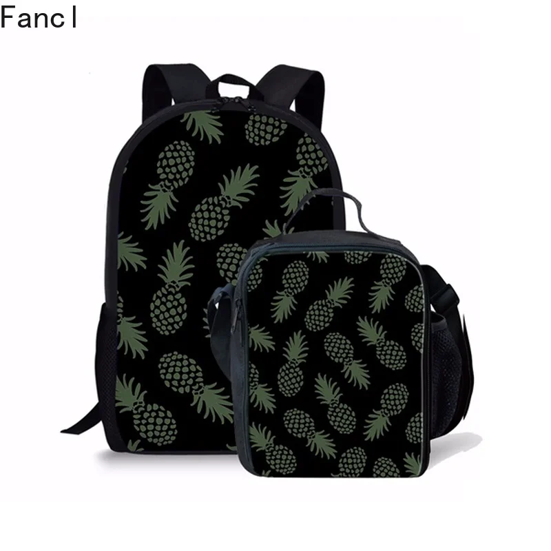 Новинка 2014 популярный детский школьный рюкзак с 3D принтом фруктов ананас для