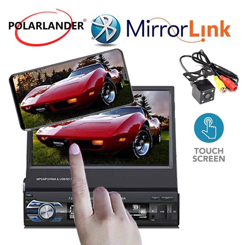 Автомобильный стерео радио MP5 MP4 плеер авторадио Авто ленты Bluetooth/FM/USB/TF/Aux/сенсорный экран 1 DIN 7 дюймов радио кассетный плеер