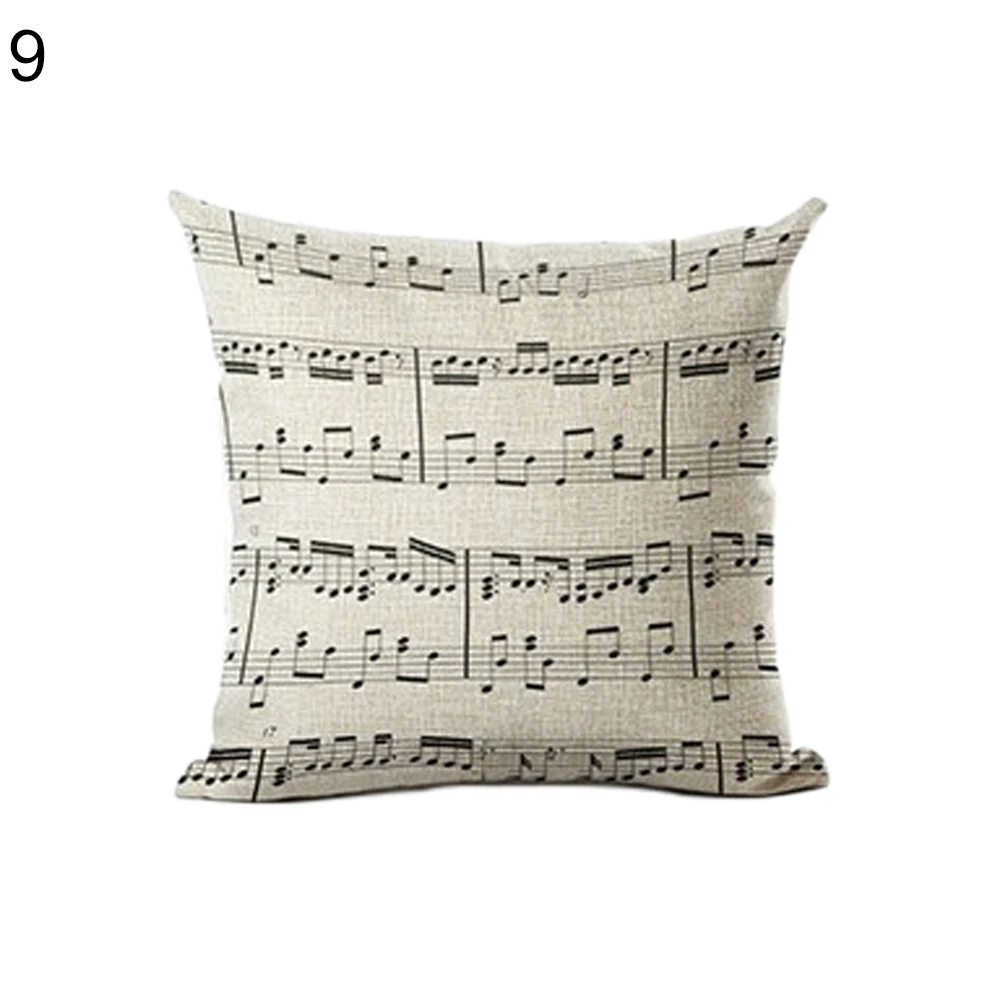 Новое креативное винтажное пианино музыка нота лен дышащая подушка чехол