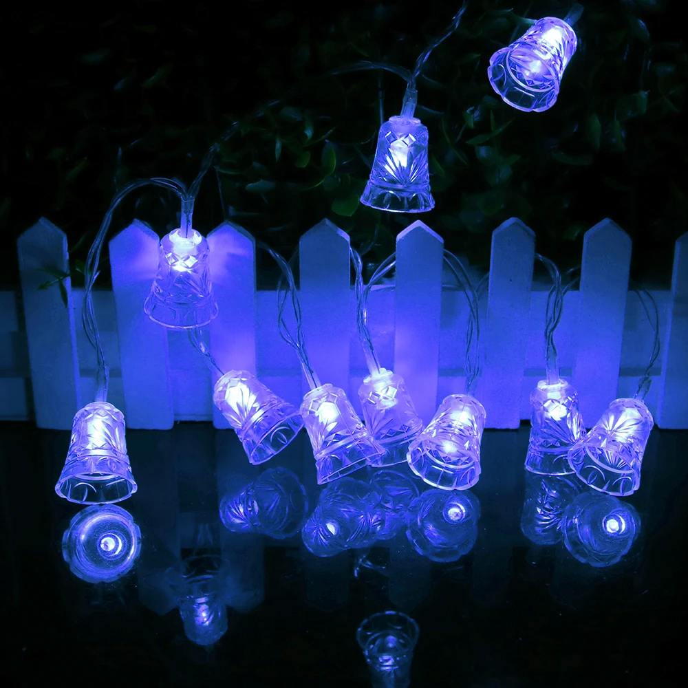 Светодиодная гирлянда с колокольчиком 10 светодиодов 120 см 1 шт.|led string|string ledchristmas led