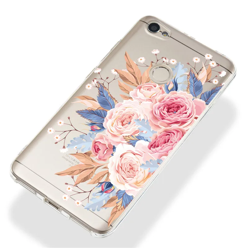 

3D Relief Flower TPU Phone Case for Xiaomi Redmi Note 5A Y1 Xiaomi 5X Soft Pattern Clear Rubber Retro Back Shell Cover