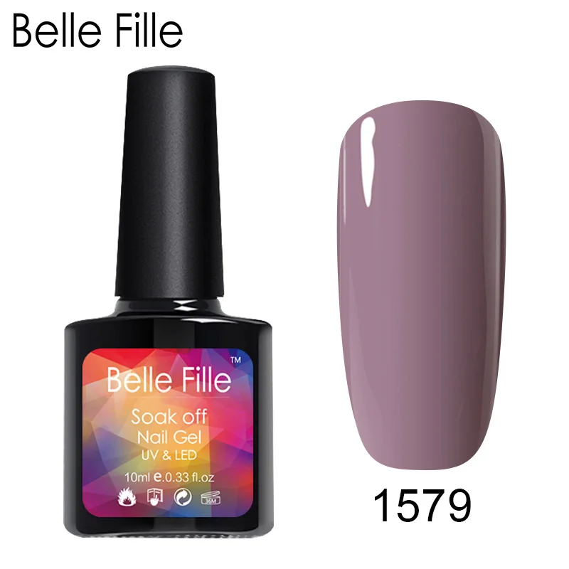 Belle Fille Gel Nail Polish Beige Nude Color UV Hot Sale Semi Permanent Soak Off LED Varnish 10ml | Красота и здоровье