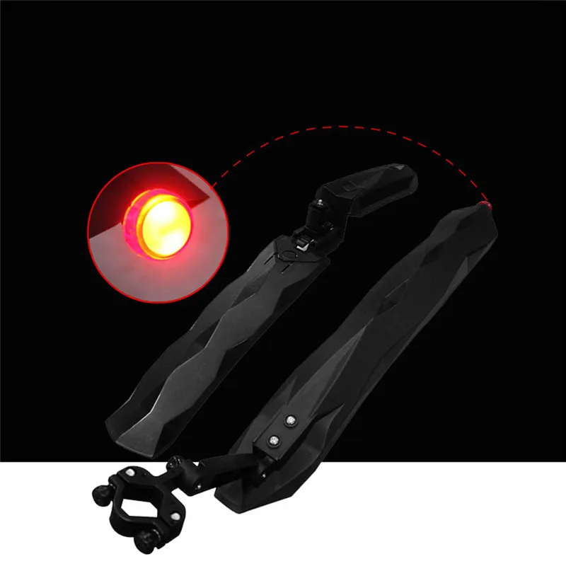 2 в 1 крыло для велосипеда крылья + LED задний свет горный велосипед Прочный Крыло MTB