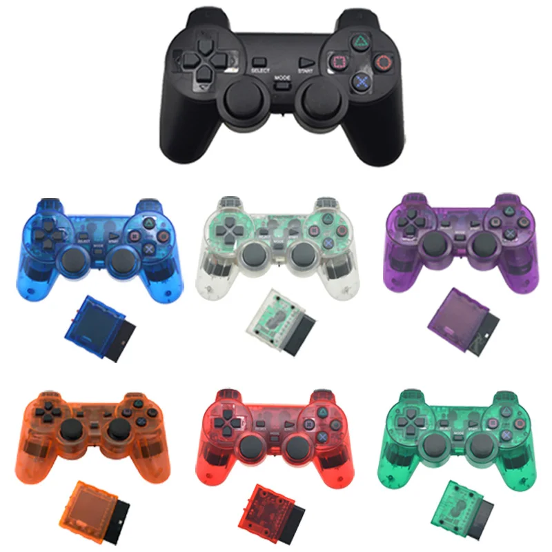 Беспроводной контроллер для SONY PS2 геймпад Play Station 2 консоль джойстика прозрачный