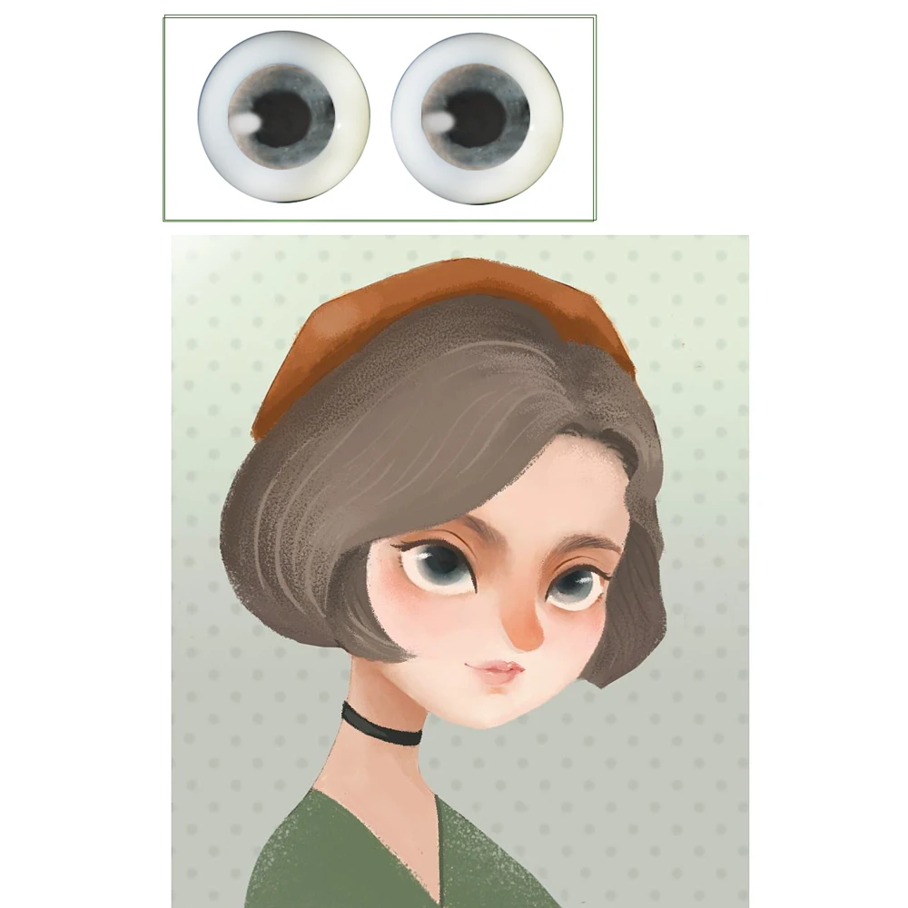 Bjd eye карикатура серая кукла глаза для BJD куклы игрушки sd глазные яблоки 1/3 1/4 12 мм
