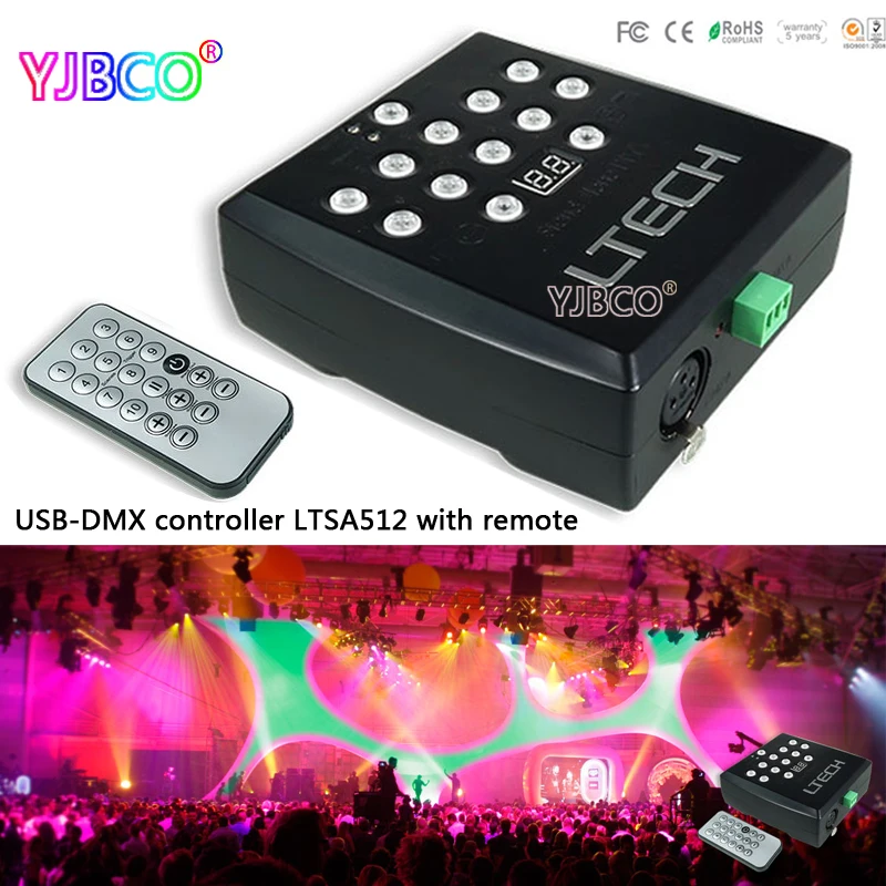 Светодиодный контроллер фирмы ltech LTSA512 USB DMX подстветка мастер DC5V Мощность вход