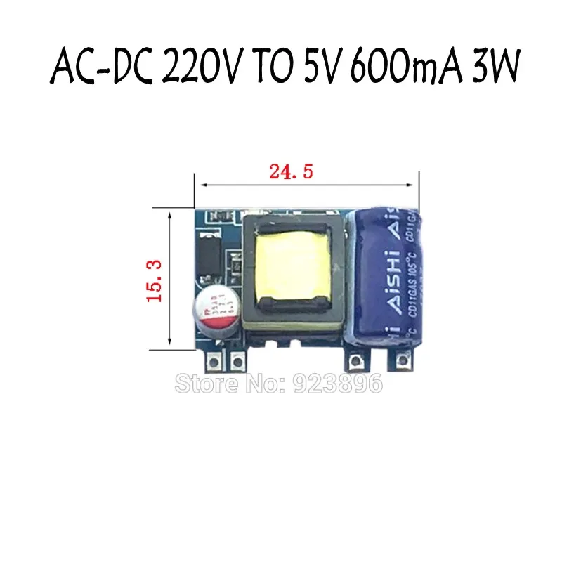 AC-DC 220 до 5 В небольшой объем изолированный импульсный источник питания 5V3W прецизионный понижающий модуль X442