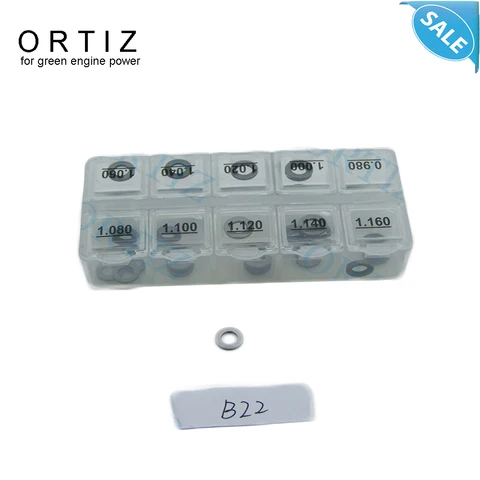 B22 common rail adjustment shim, Комплект прокладок и форсунки ORTIZ cri Размер шайбы 0,99 мм-1,17 мм