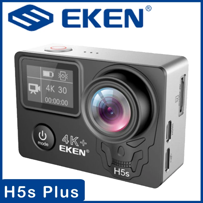 EKEN H5s Plus Ультра HD экшн камера 4K + 12 МП с EIS подводный водонепроницаемый Cam Удаленная