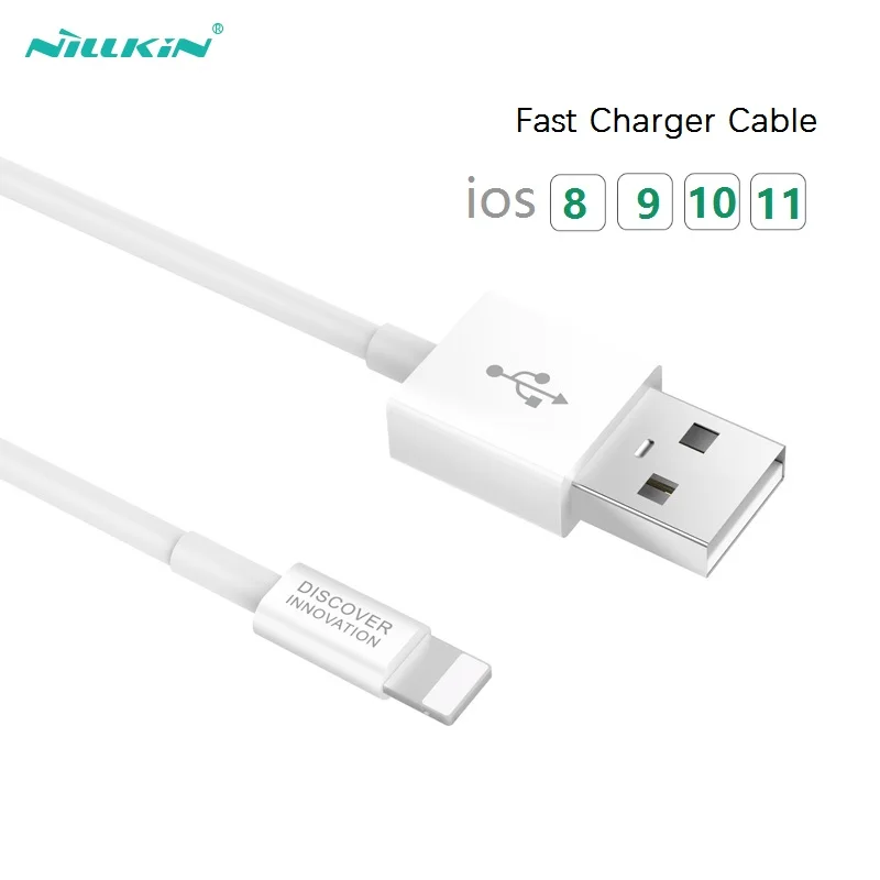 Кабель NILLKIN для iPhone кабель быстрой зарядки и передачи данных 100 см 2 1 А USB-кабели 10 8