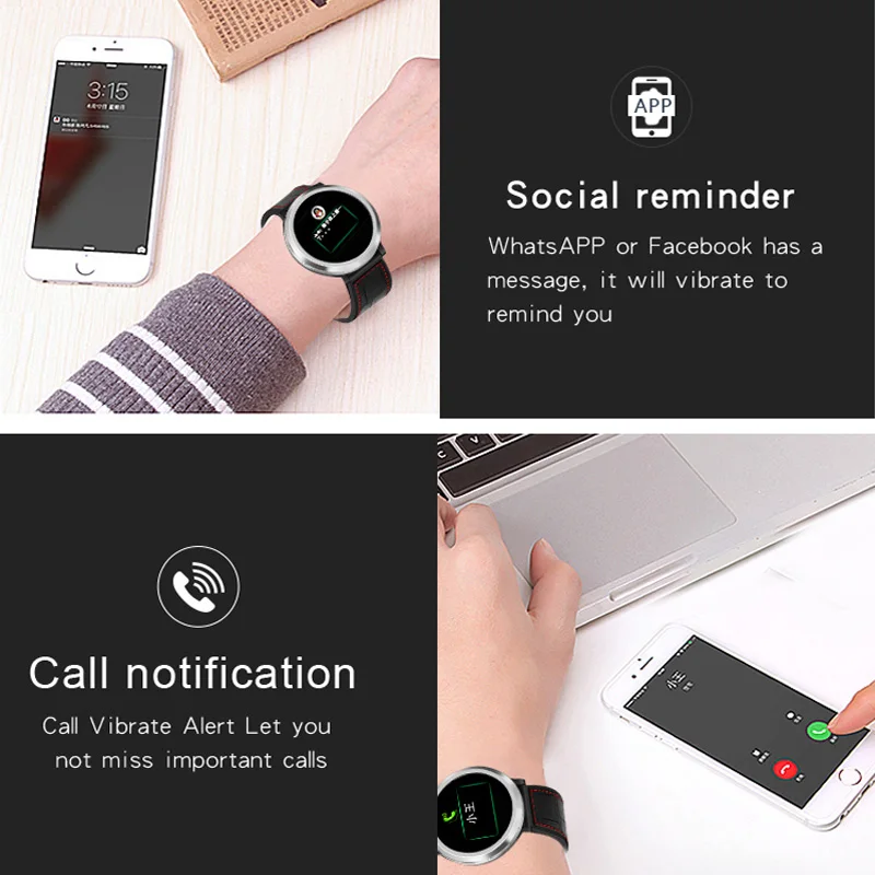 Умный спортивный фитнес трекер TLXSA Bluetooth часы с пульсометром и монитором
