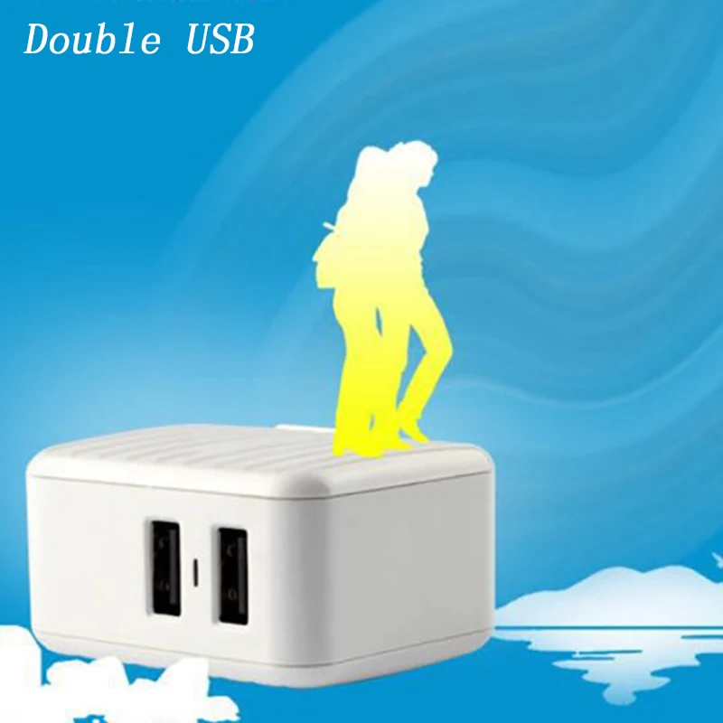 2 порта светодиодный легкое Зарядное устройство USB 100 240 в микро для мобильного