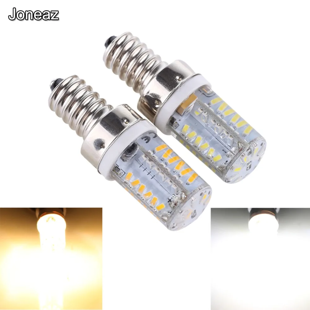 Joneaz 4x ampoule led e12 кукурузная лампа Ac Dc 12v 5w лампочка с силиконовым корпусом 3014 57