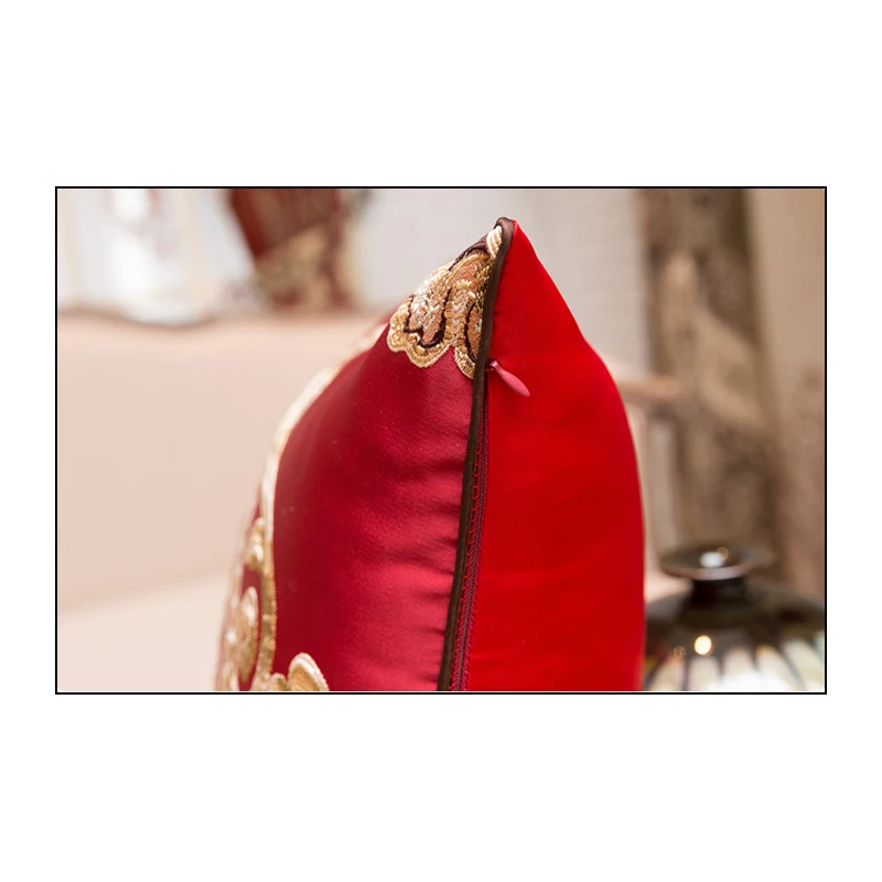 Европейские Роскошные Чехлы для подушек вышитые шелковые Наволочки квадратный