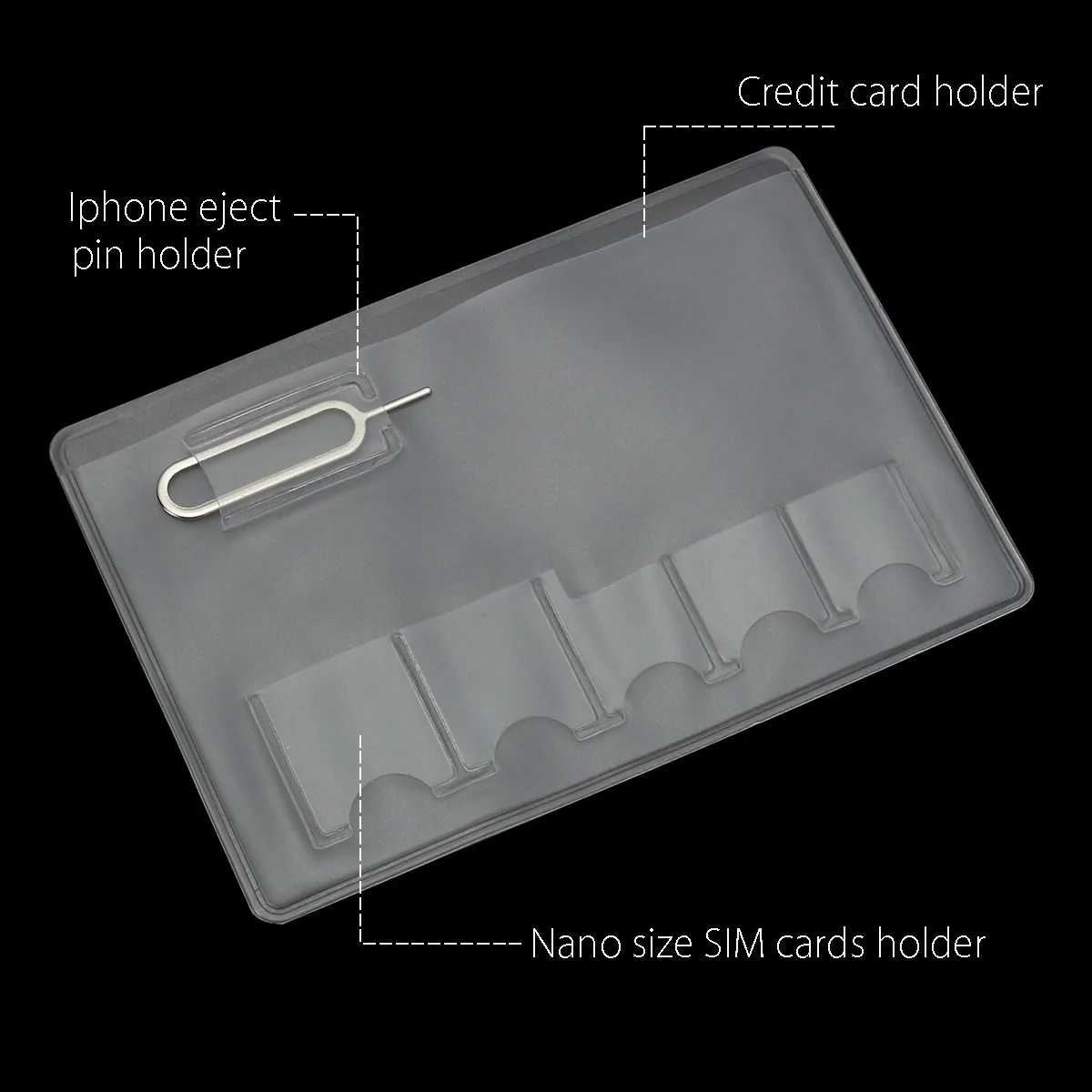 5 шт. портативный держатель для карт для sim-карты, Прозрачный Универсальный чехол для хранения 6 sim-карт, удобная сумка для переноски, прозрачная защита