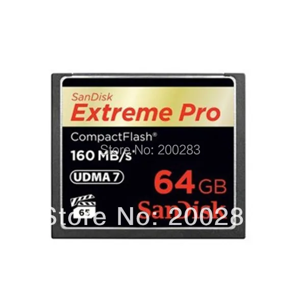 2014 новый SanDisk Extreme PRO CompactFlash карт памяти высокая скорость 1067 X 160 МБ / s CF карты 64 г