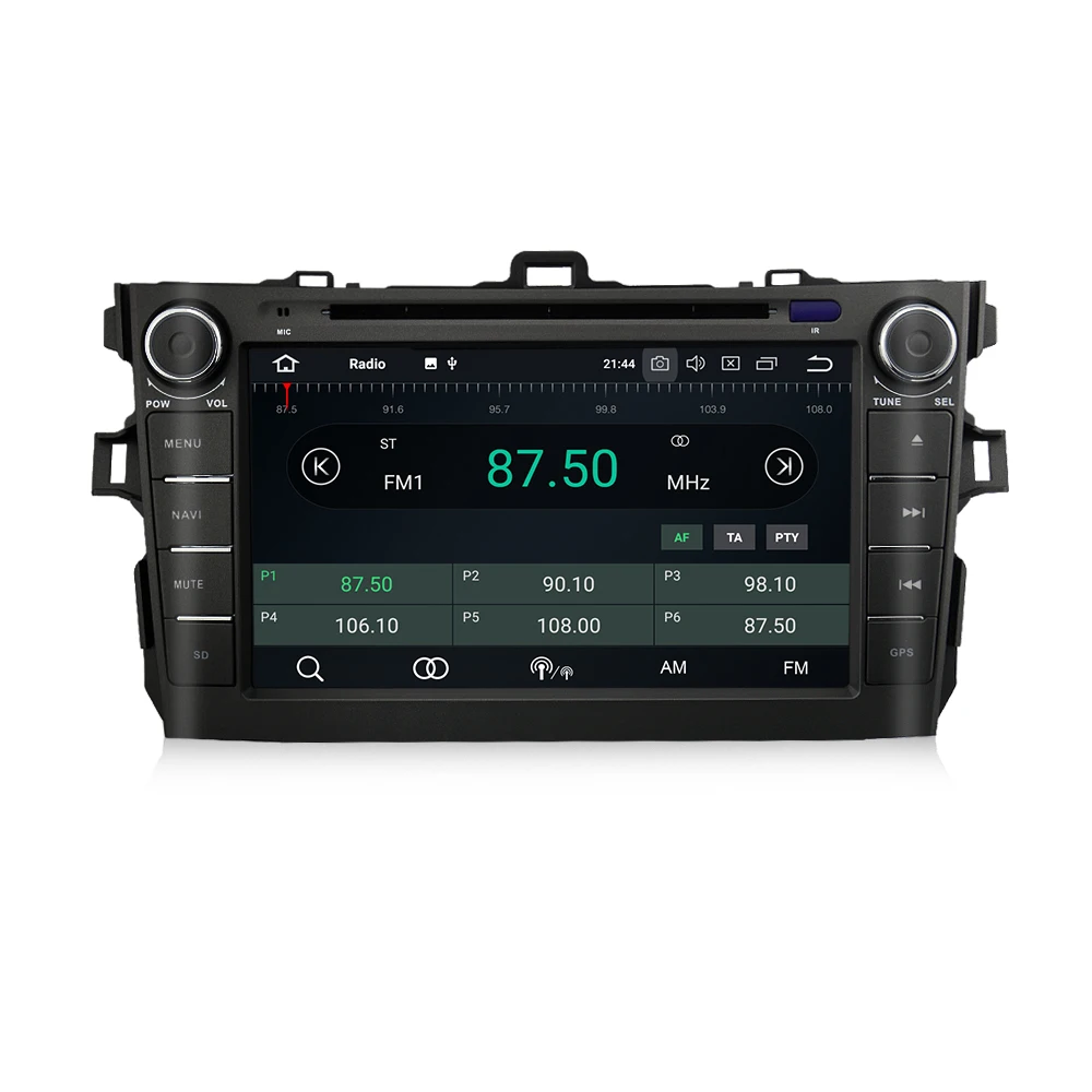 EKIY автомобильный DVD GPS Навигатор Радио для Toyota Corolla 2007 2008 2009 2010 2011 8 ''IPS 2Din Android 9 0