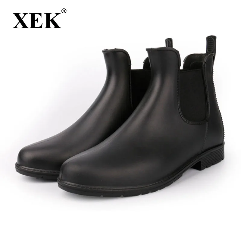 Женские нескользящие резиновые сапоги XEK 2018 года мужские непромокаемые ботинки