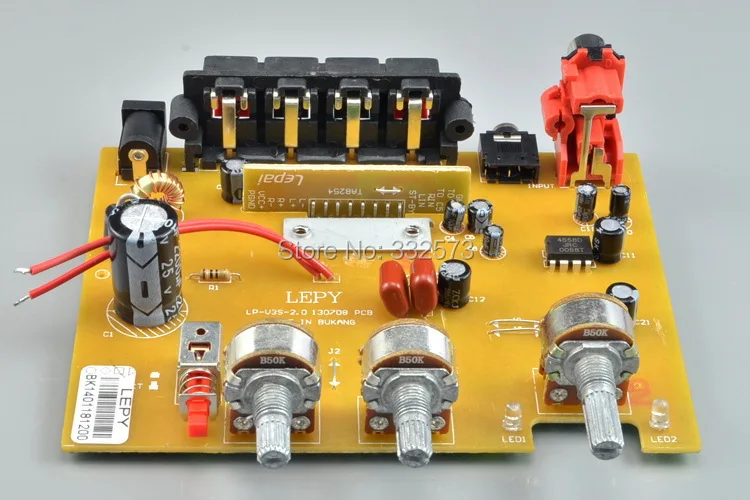 Автомобильный усилитель мощности mini L-epy Hi-Fi digital V3 12 В USB FM 2 канала putpower LP V3S |