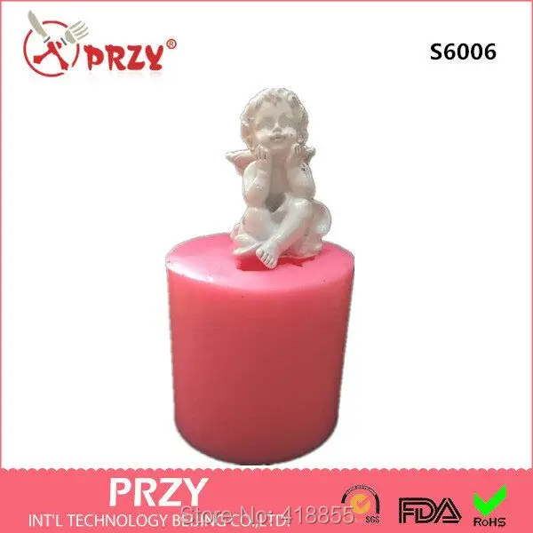 

3d Silicone Mold Soap Mold Cupid Angel Candle Mold Hands on Face Handmade Diy for Cake Decorations S6006 Moulds Silicone Rubber