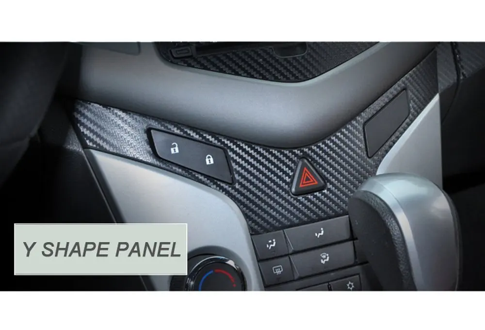 Автомобильный Стайлинг наклейка с эмблемой центральной панели из углеродного